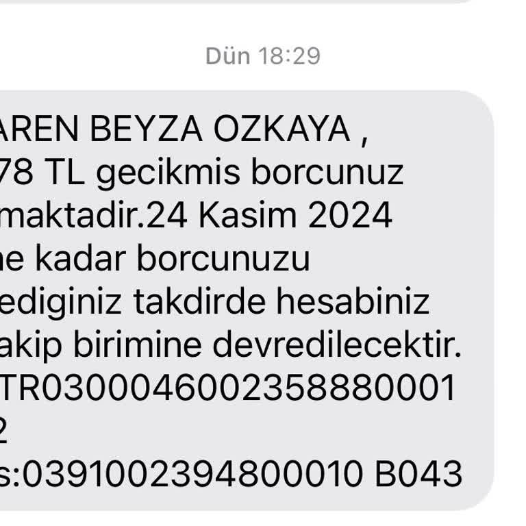 Gecikmiş Borç Mesajı Ve Hoş Olmayan Üslup