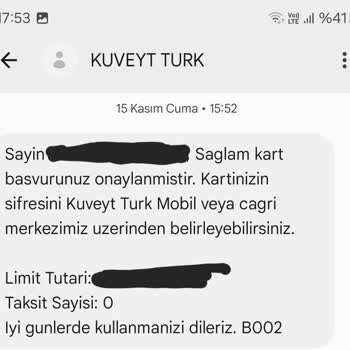 Kuveyt Türk Kart Teslimatında Gecikme Ve Sanal Kart Sorunu