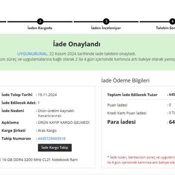 Kayıp Kargo Ve Uç Uç Puanlarının İadesi Sorunu