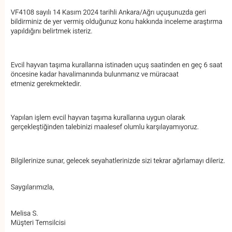 Uçuş Öncesi Kedimle Yaşadığım Mağduriyet