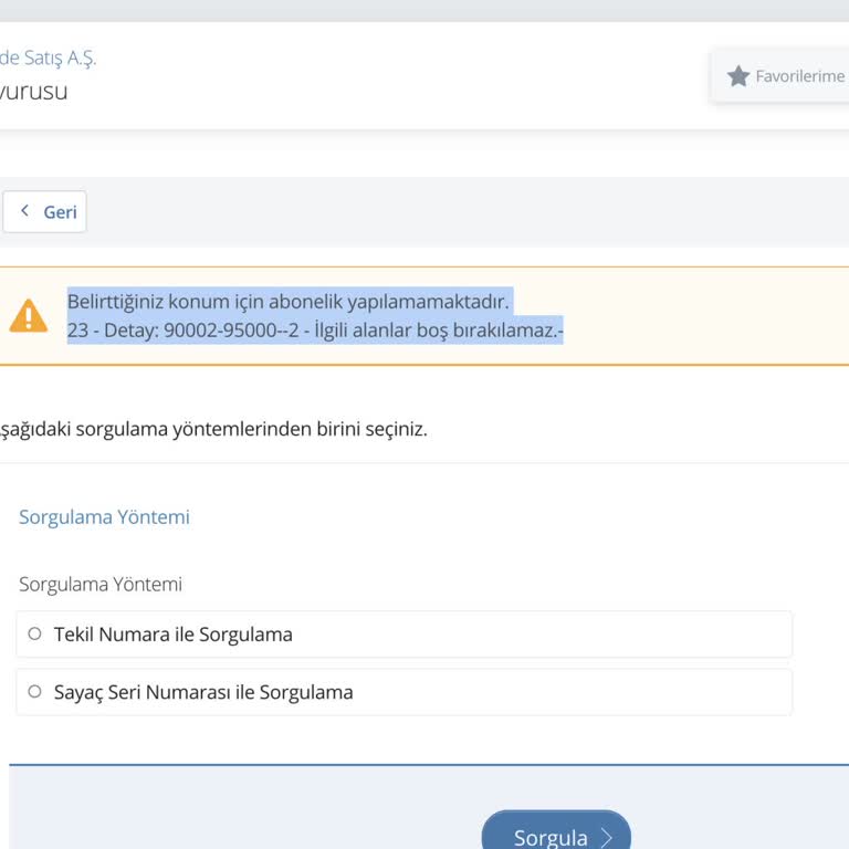 Abonelik Başlatma Sorunu Ve Sayaç Numarası Hatası