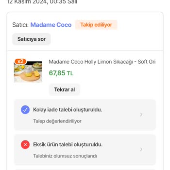 Eksik Ürün Teslimatı Ve İletişim Sorunları