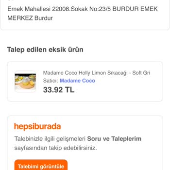 Eksik Ürün Teslimatı Ve İletişim Sorunları