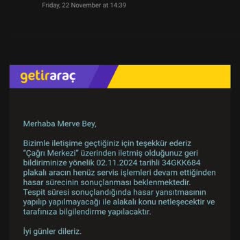 Kiralık Araç Hasar Sürecinde Bilgi Alamama Sorunu