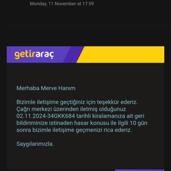 Kiralık Araç Hasar Sürecinde Bilgi Alamama Sorunu