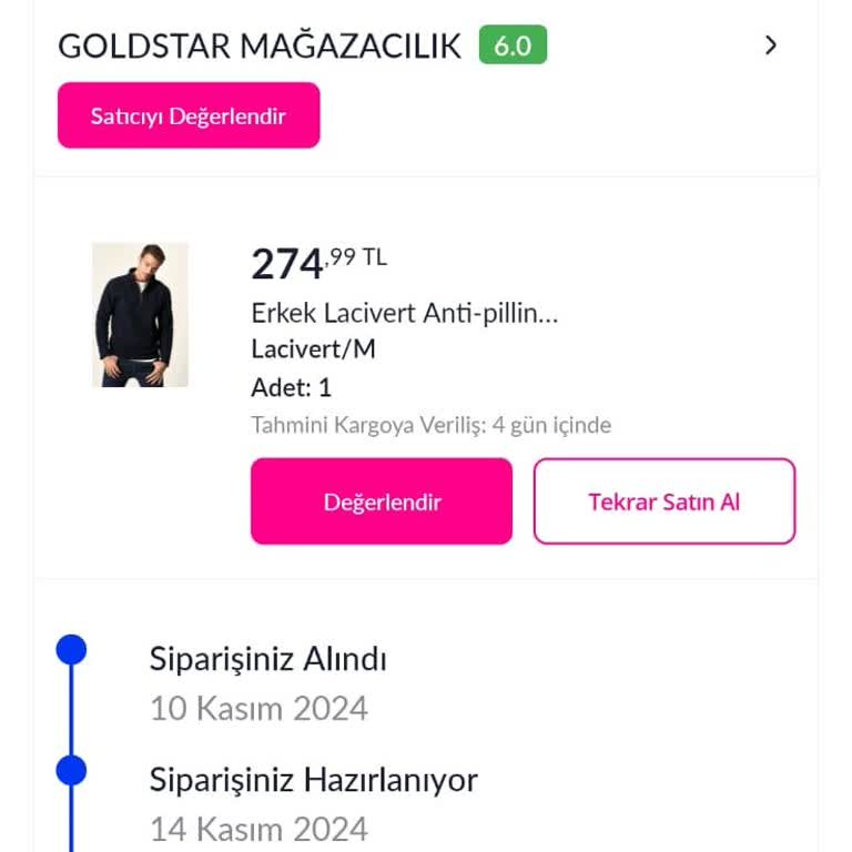 Siparişim Hazırlanma Aşamasında Takılı Kaldı