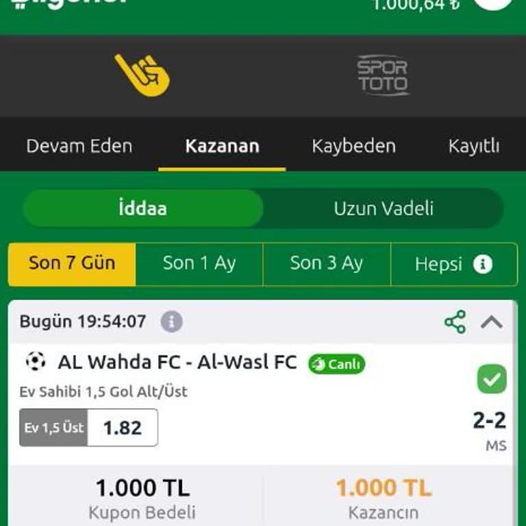 Kazanan Kuponun Kazancı Hesabıma Yansıtılmadı