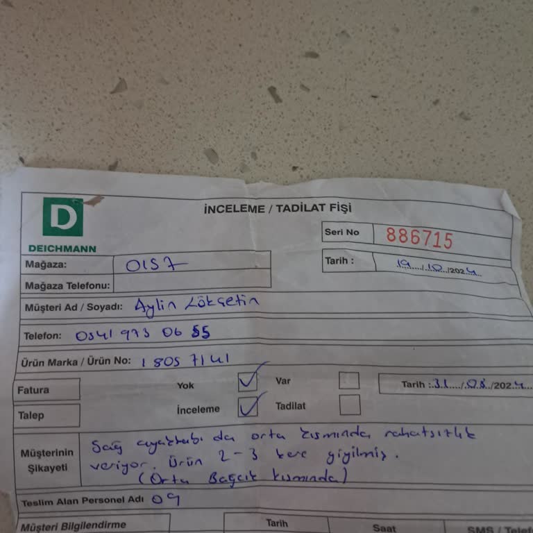 Rahatsız Eden Ayakkabı Ve Yetersiz Müşteri Hizmeti