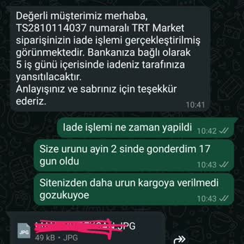 TRT Market'te Tarihi Geçmiş Ürün Ve İade Sorunları