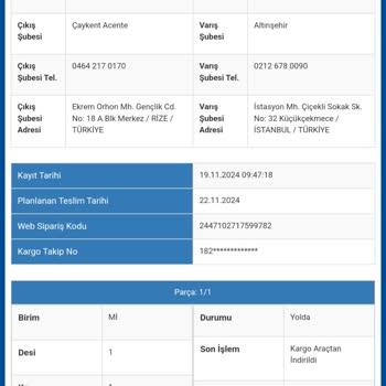 Kayıp Kargo Ve İlgisiz Müşteri Hizmetleri