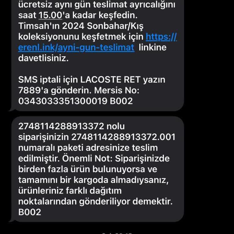 Lacoste'dan İade Edilmeyen Ücret Mağduriyeti