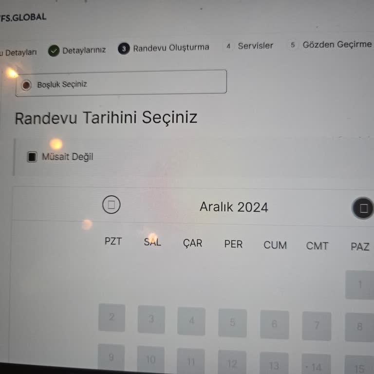VFS Global Avusturya Vize Başvuru Sisteminde Takvim Seçim Sorunu!