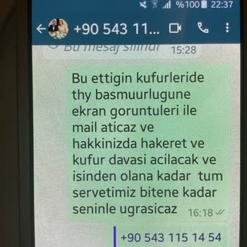 THY Çalışanından Şok Edici Tehdit Ve Hakaretler
