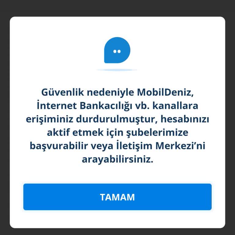 Denizbank'ta Erişim Engeli Ve Geri Dönüş Sorunu