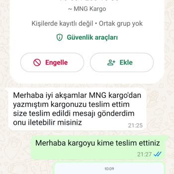 MNG Kargo'dan Teslim Edilmeyen Kargo İçin Gece Gelen Garip Mesaj