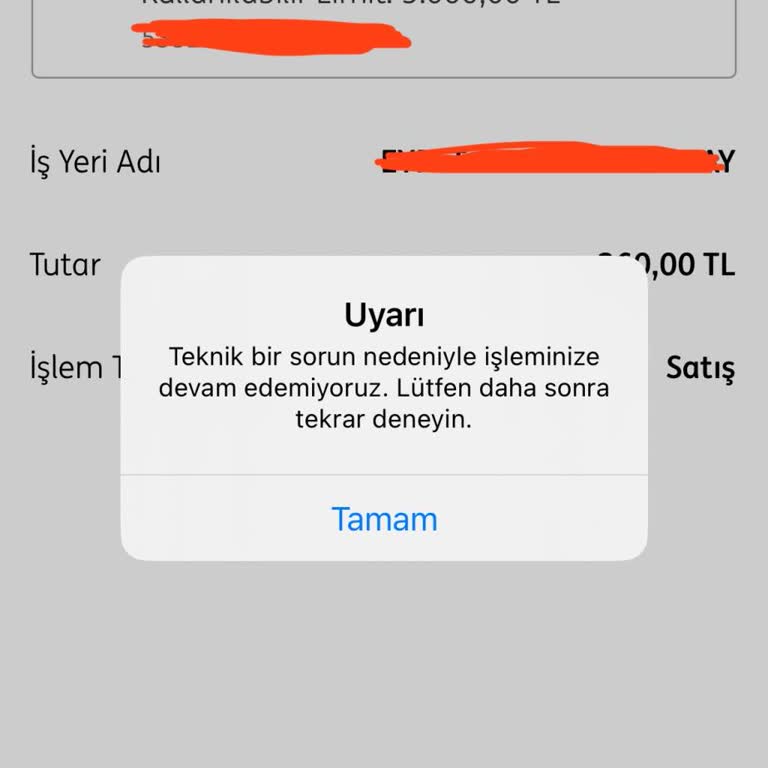 ING Mobil Uygulama QR Kod Ödeme Sorunu