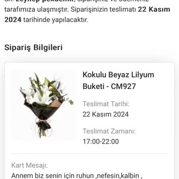 Teslim Edilmeyen Çiçek Siparişi Mağduriyeti