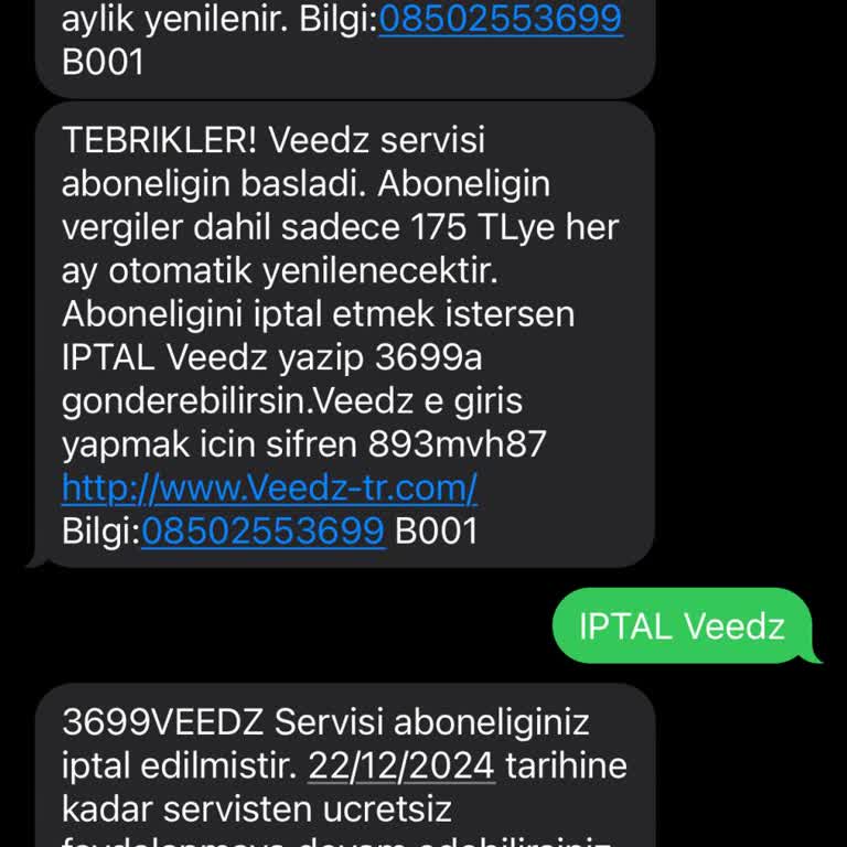 Haberim Olmadan Faturama Yansıyan Ücret