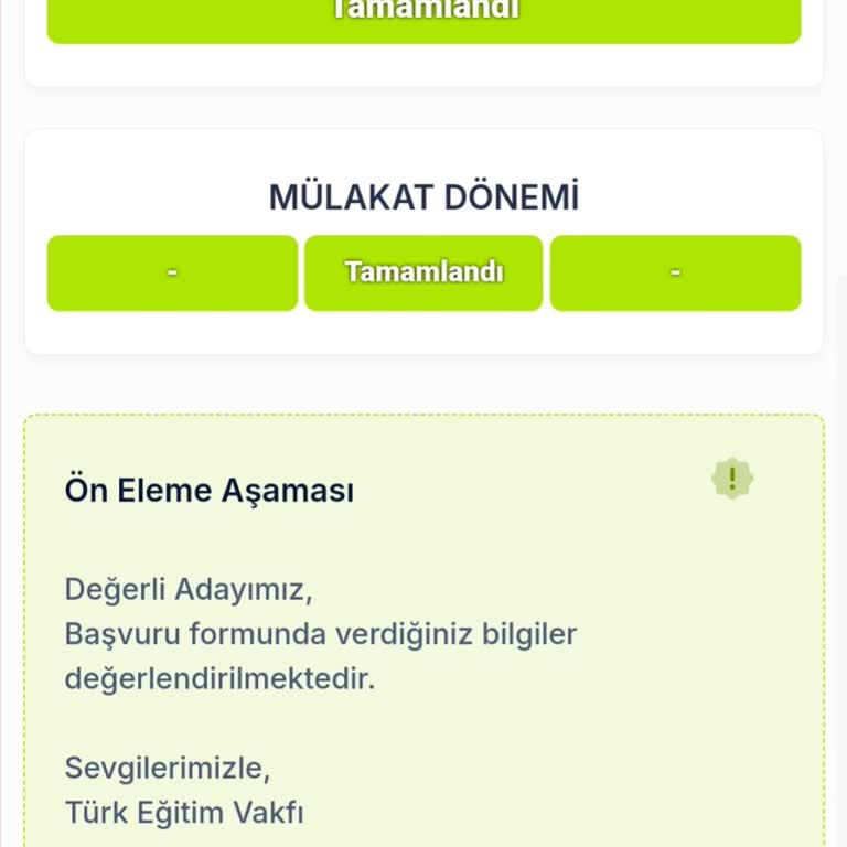 Türk Eğitim Vakfı Burs Başvurusunda Bilgilendirme Sorunu