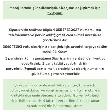 Teslimat Sorunu Ve Yanıltıcı Bilgilendirme