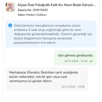 Teslimat Sorunu Ve Yanıltıcı Bilgilendirme