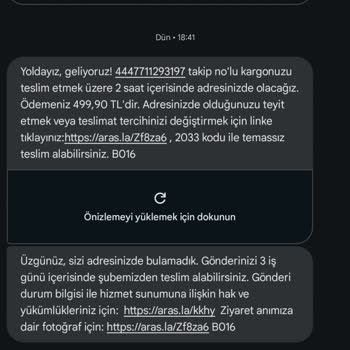 Kargo Teslimatında Yaşanan Belirsizlik Ve Yanıltıcı Bilgilendirme