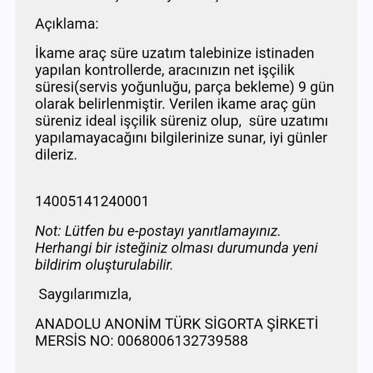 Anadolu Sigorta'dan Eksik Araç İkamesi Hizmeti