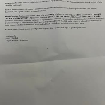 Adidas Ayakkabıda 70 Gün İçinde Açılma Sorunu