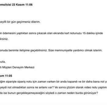 Çiçek Sepeti'nde Kart Mesajı Krizi