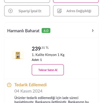 Pazarama'da Bilgi Verilmeden İptal Edilen Siparişler