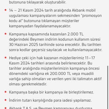 Akbank Beymen Hediye Çeki Promosyonunda Mağduriyet