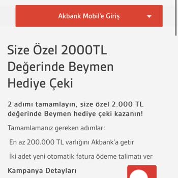 Akbank Beymen Hediye Çeki Promosyonunda Mağduriyet