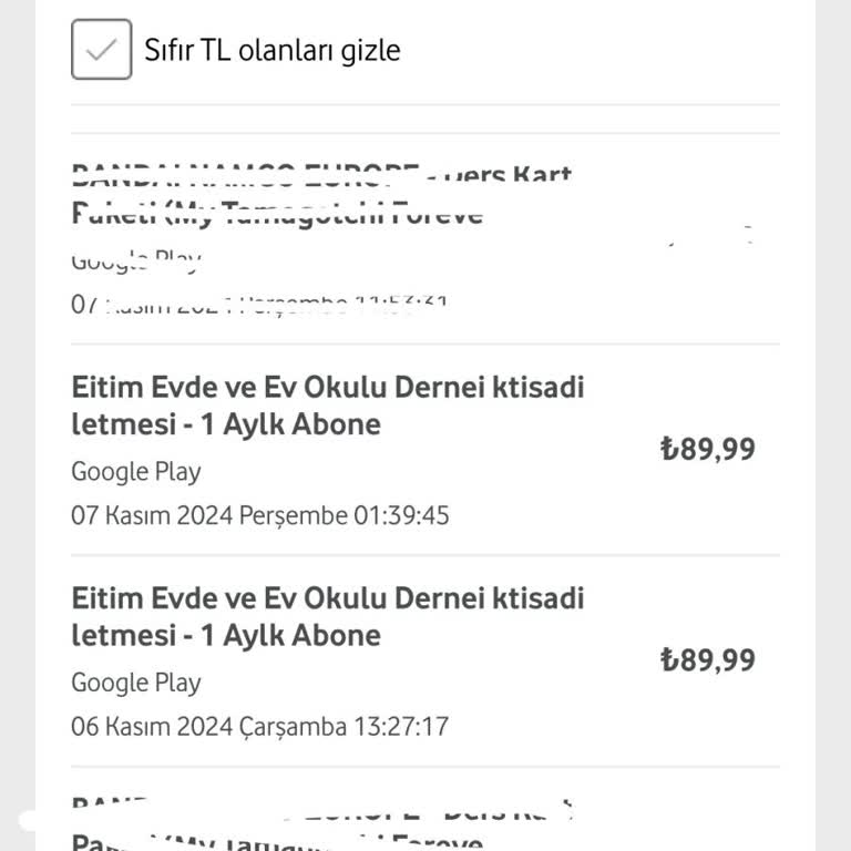 Ev Okulu Shop Kasım Ayı İçin İki Kere Üyelik Ücreti Kesimi Yapılmış!