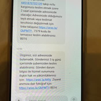 Aras Kargo'nun Sorumluluklarını Yerine Getirmemesi