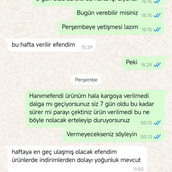 Ürün Teslimatında Sürekli Oyalama Ve İletişimsizlik