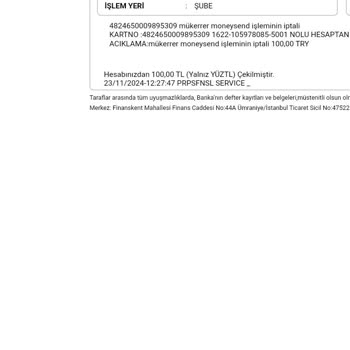 İzinsiz Para Çıkışı Ve Saygısız Hizmet