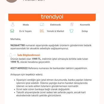 İptal Edilen Sipariş Ve Usulsüz Fesih Sorunu