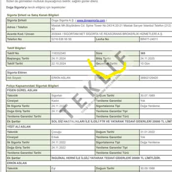 Sigorta Teklifi Revizyonu Ve Güven Sorunu