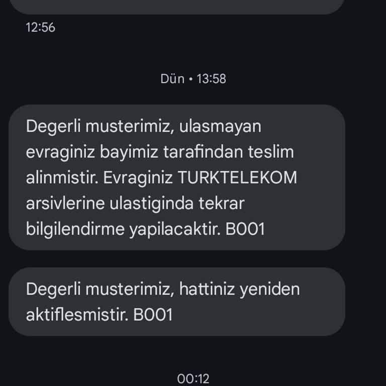 Türk Telekom'da Sürekli Evrak Sorunu Ve Hattın Kapatılması