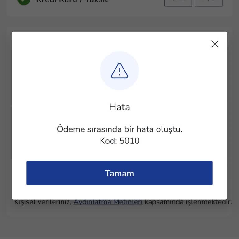 LCW Online Alışverişte 1050 Hatası Sorunu