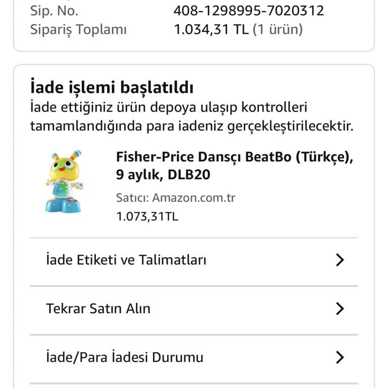 Amazon'dan Alınan Ürünün İadesinde Gecikme