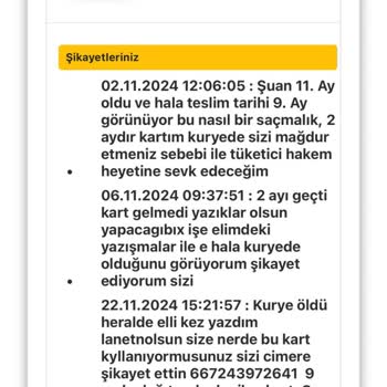 Kredi Kartım 3 Aydır Teslim Edilmedi AGT Kurye Ve Banka İlgisiz
