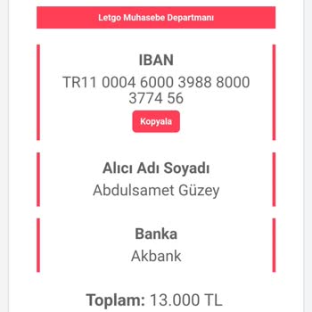 Letgo'dan Aldığım Ürün İçin Bilgilendirme Eksikliği