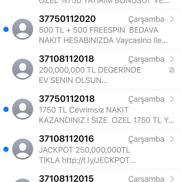 Vodafone'dan Gelen Rahatsız Edici Mesajlar