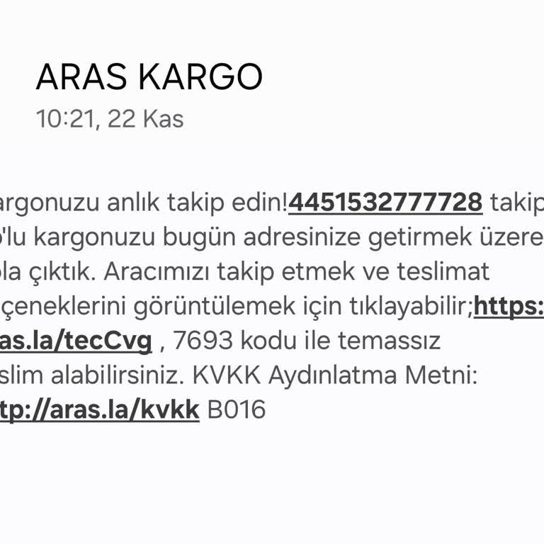 Aras Kargo'nun Keyfi Teslimat Sorunu