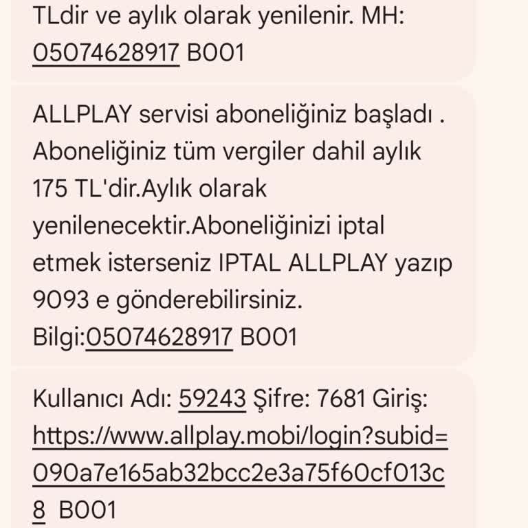 İzinsiz Abonelik Ve Yanıltıcı SMS