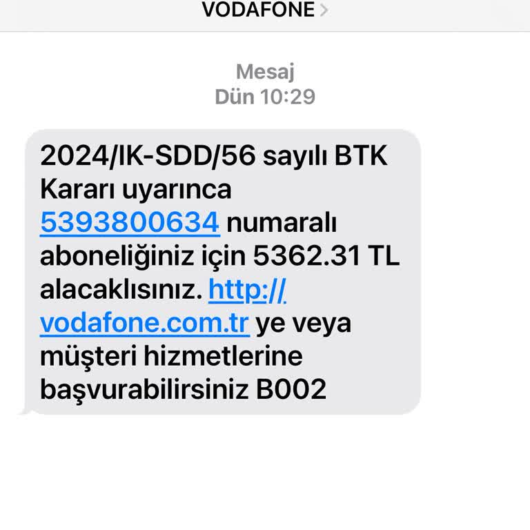 Vodafone Alacak Sorunu: E-Devlet Üzerinden Tahsil Edilemiyor