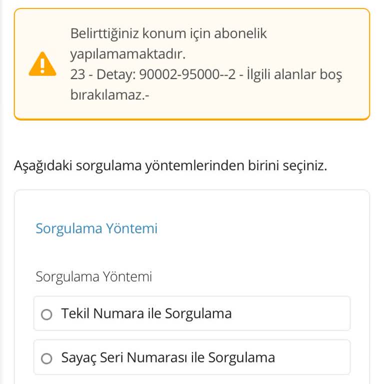 E-Devlet Elektrik Abonelik Başvurusunda Sürekli Hata