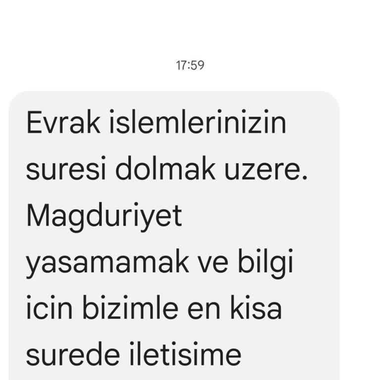 Asılsız Hukuk Bürosu Mesajı
