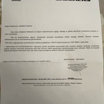 Skechers Ayakkabıda Kalite Sorunu Ve Garanti Süreci